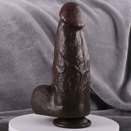 YJ-11  24cm 1.03 kg Large black dildo sex toy